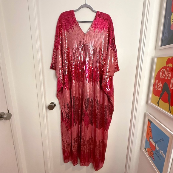 Jennafer Grace Stratus Pink Sequin Caftan – Limited Edition - Picture 1 of 6